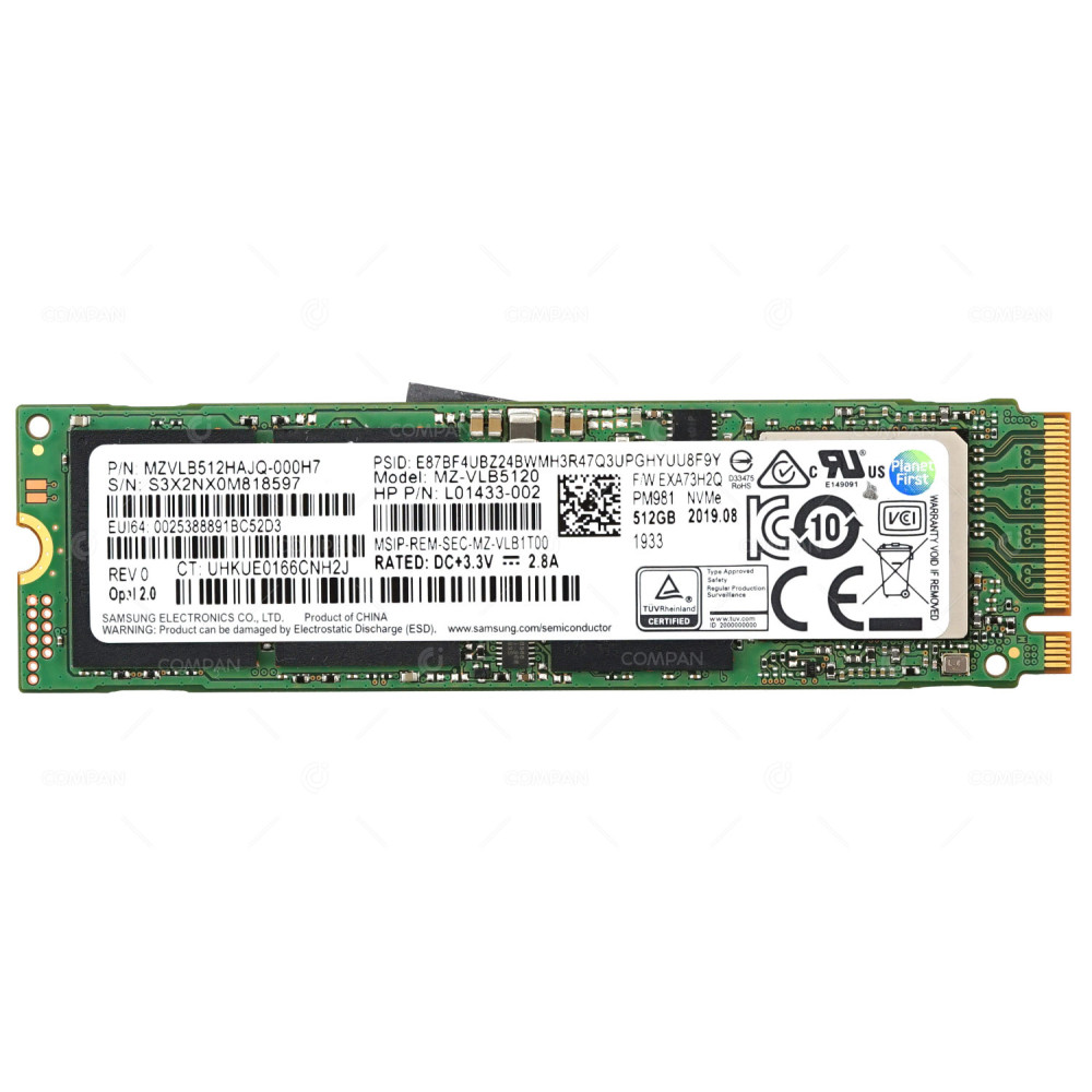 L40573-001 HP NVME 512GB M.2 V-NAND FOR HP Z8 G4